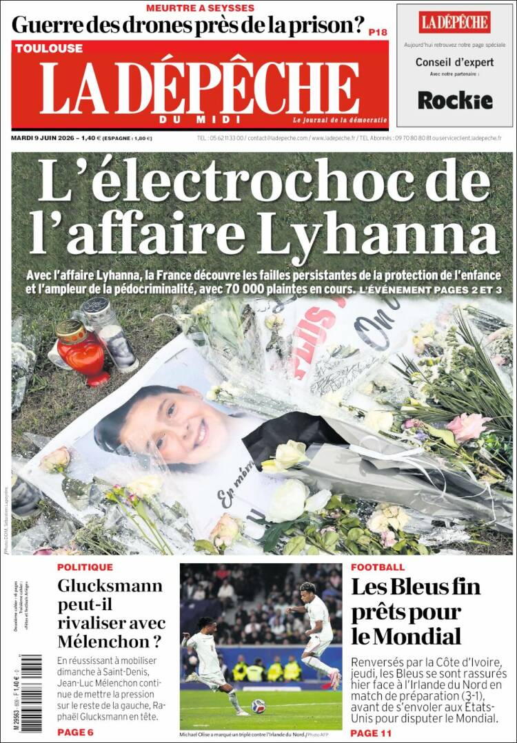 Portada de La Dépêche du Midi (France)