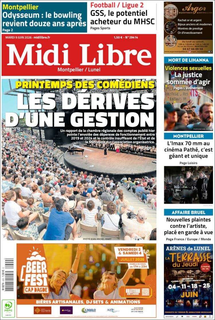Portada de Midi Libre (France)