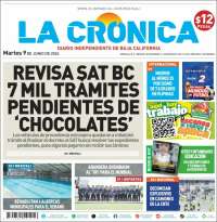 Portada de La Crónica de Baja California (Mexique)