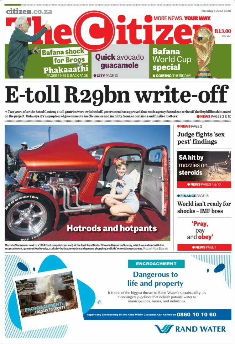 Portada de The Citizen (Afrique du Sud)