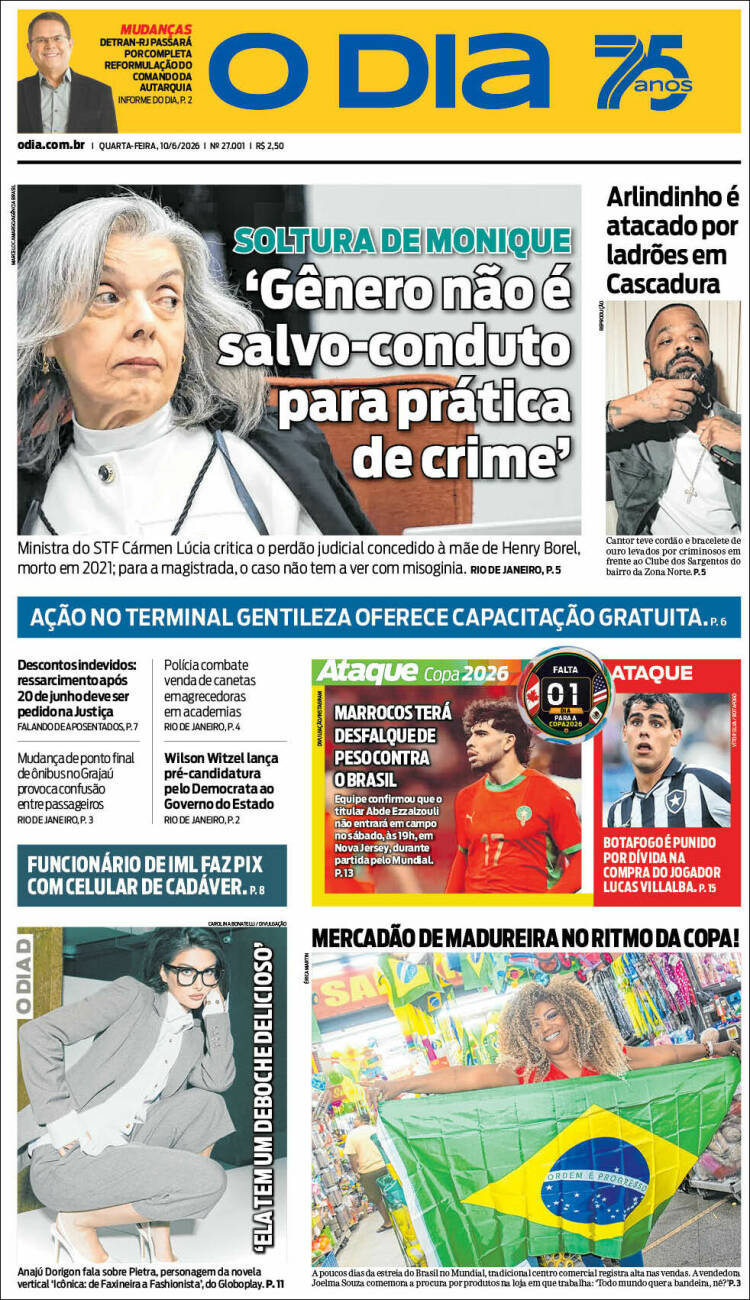 Portada de O Dia (Brasil)