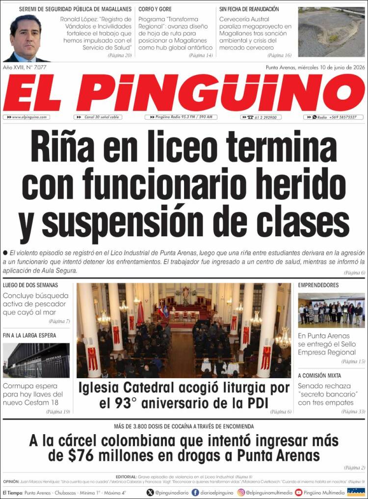 Portada de El Pingüino (Chile)