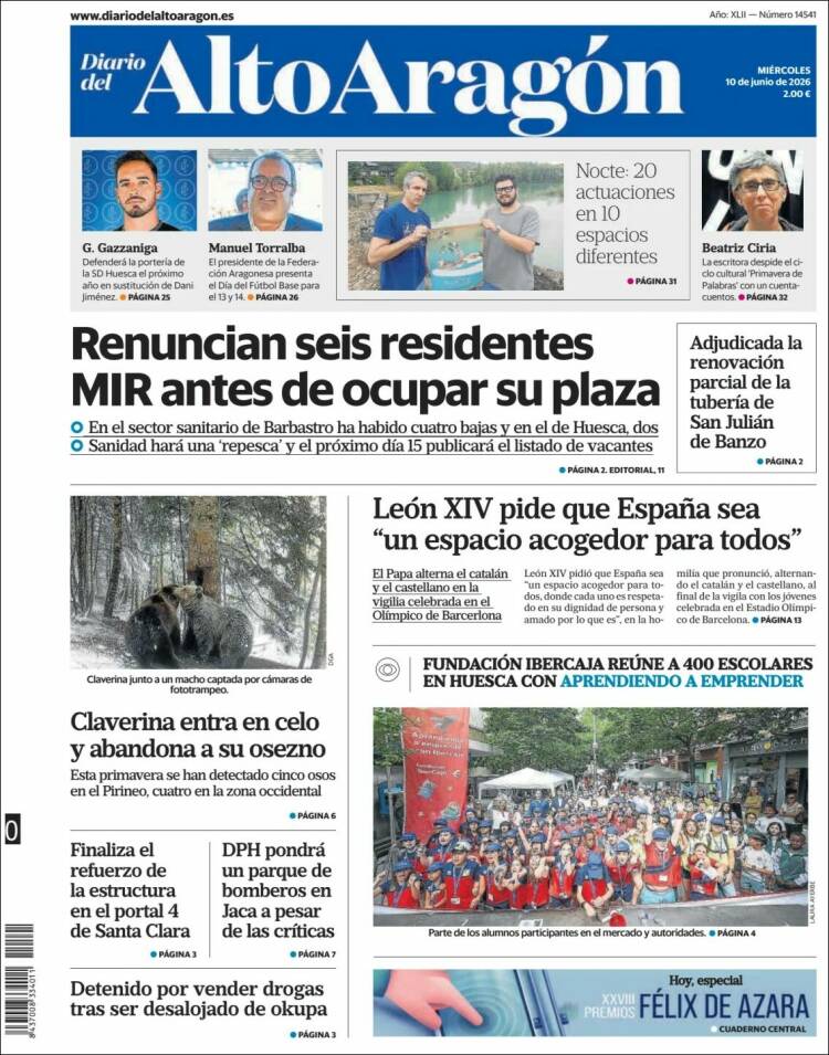 Portada de Diario del AltoAragón (Espa&ntilde;a)