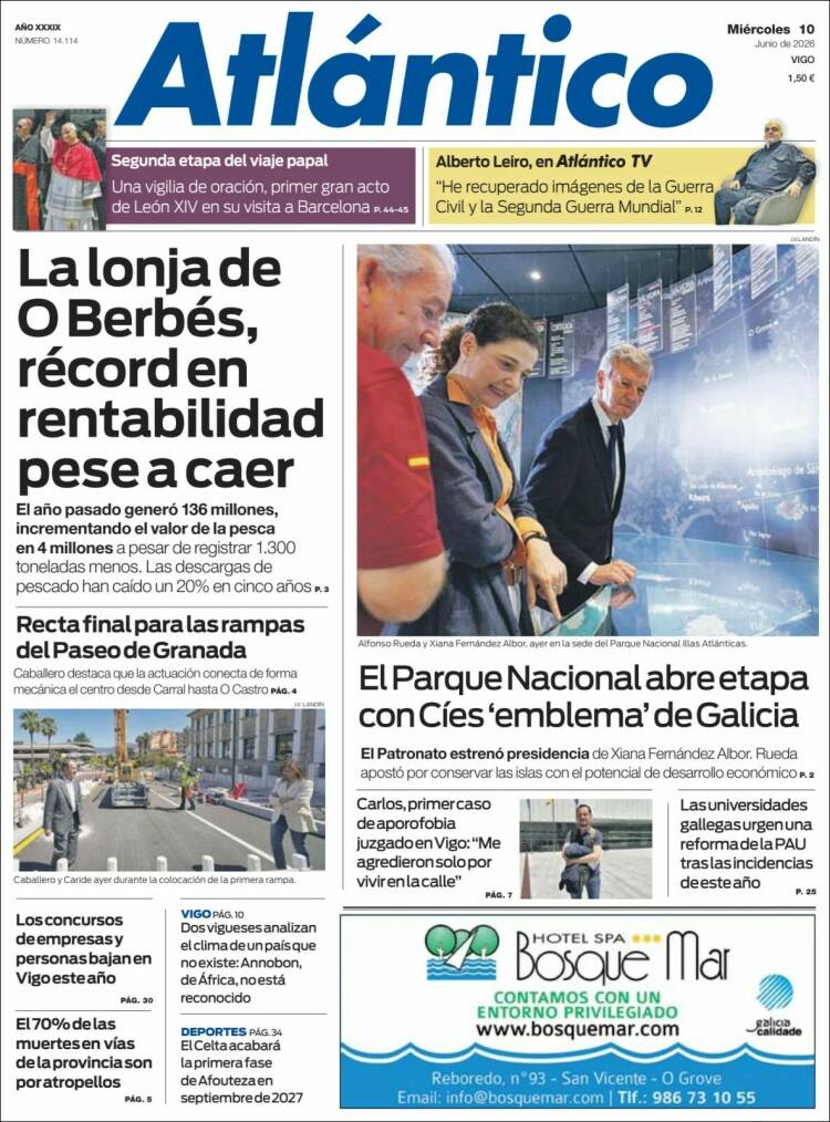 Portada de Atlántico Diario (Espa&ntilde;a)