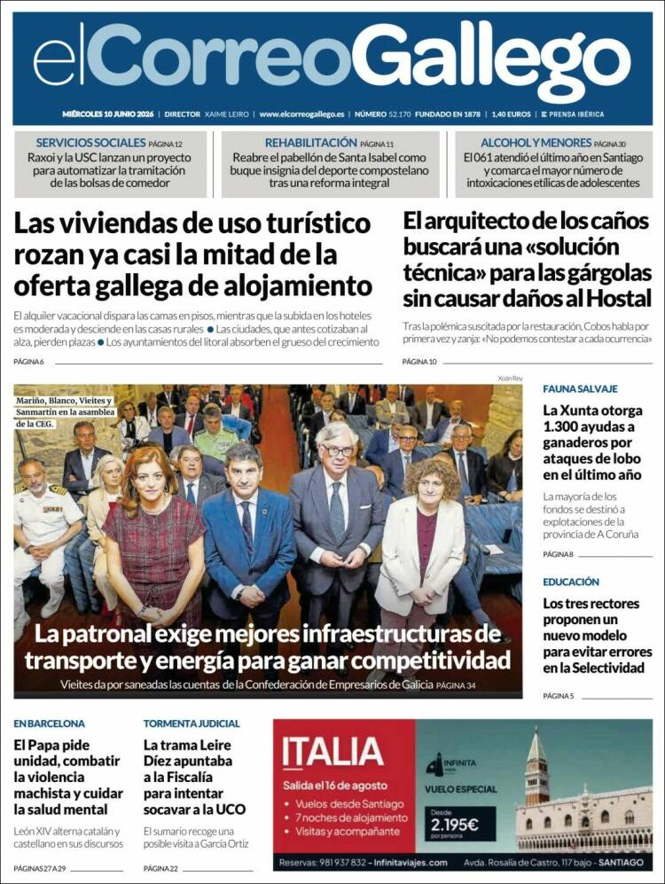 Portada de El Correo Gallego (Espa&ntilde;a)