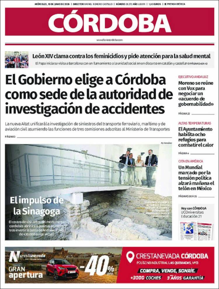 Portada de Diario de Córdoba (Espa&ntilde;a)