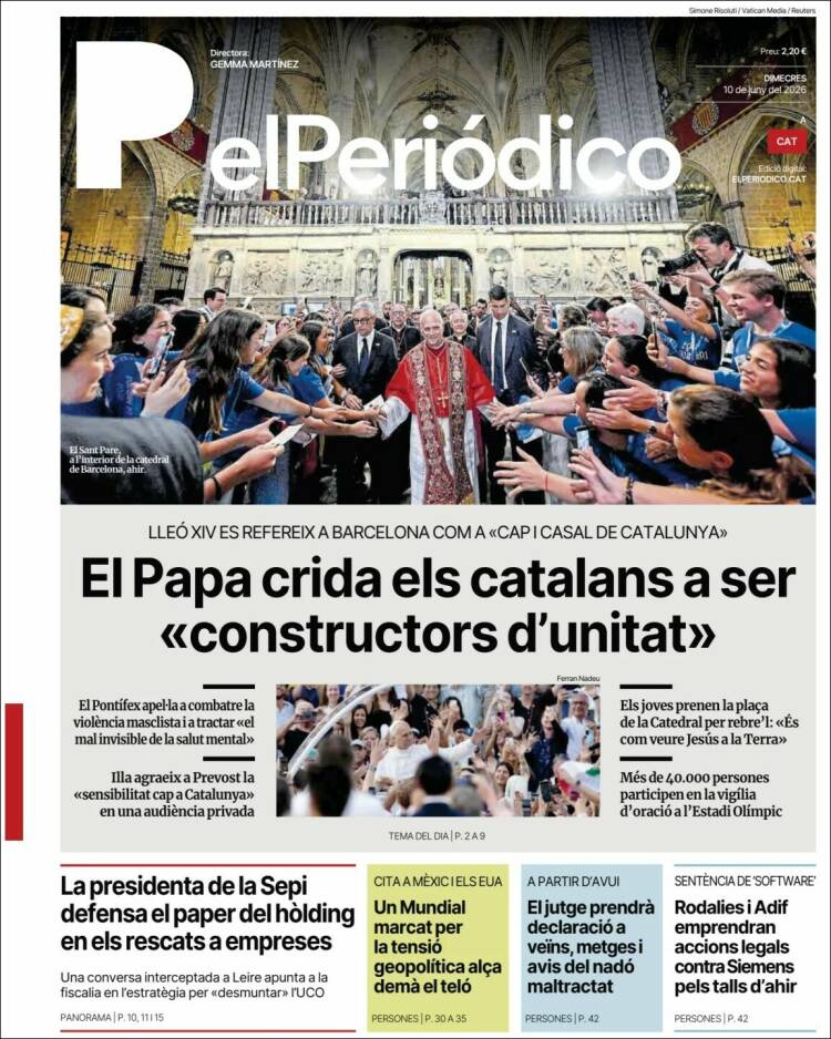 Portada de El Periódico de Catalunya (Espa&ntilde;a)