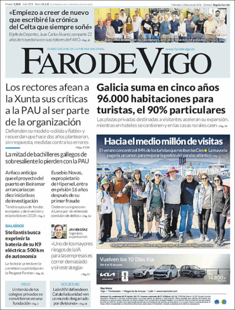 Portada de Faro de Vigo (Espa&ntilde;a)