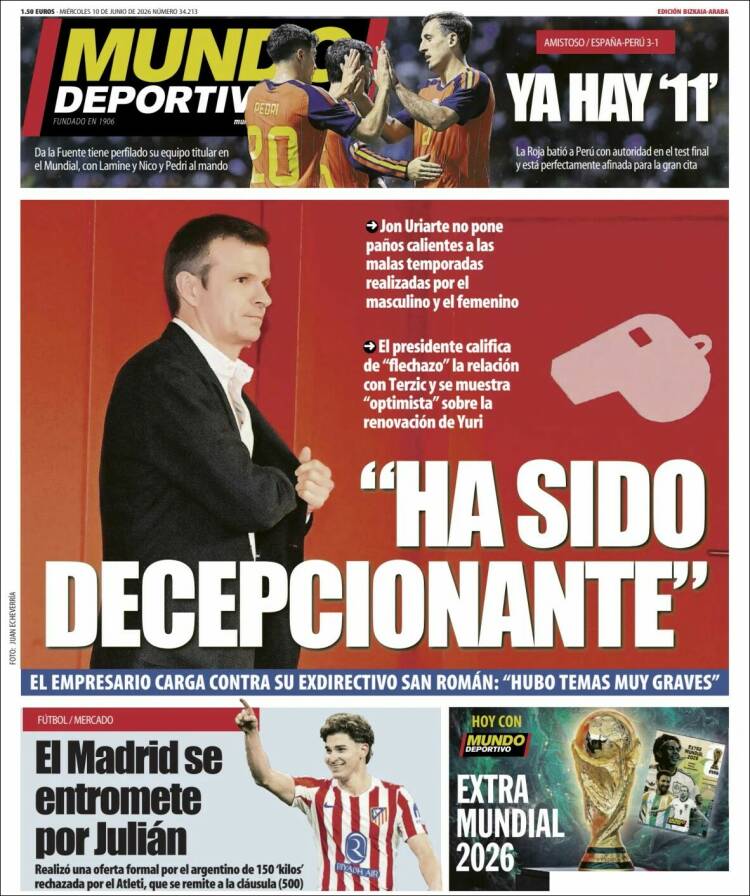 Portada de Mundo Deportivo Bizkaia (Espa&ntilde;a)