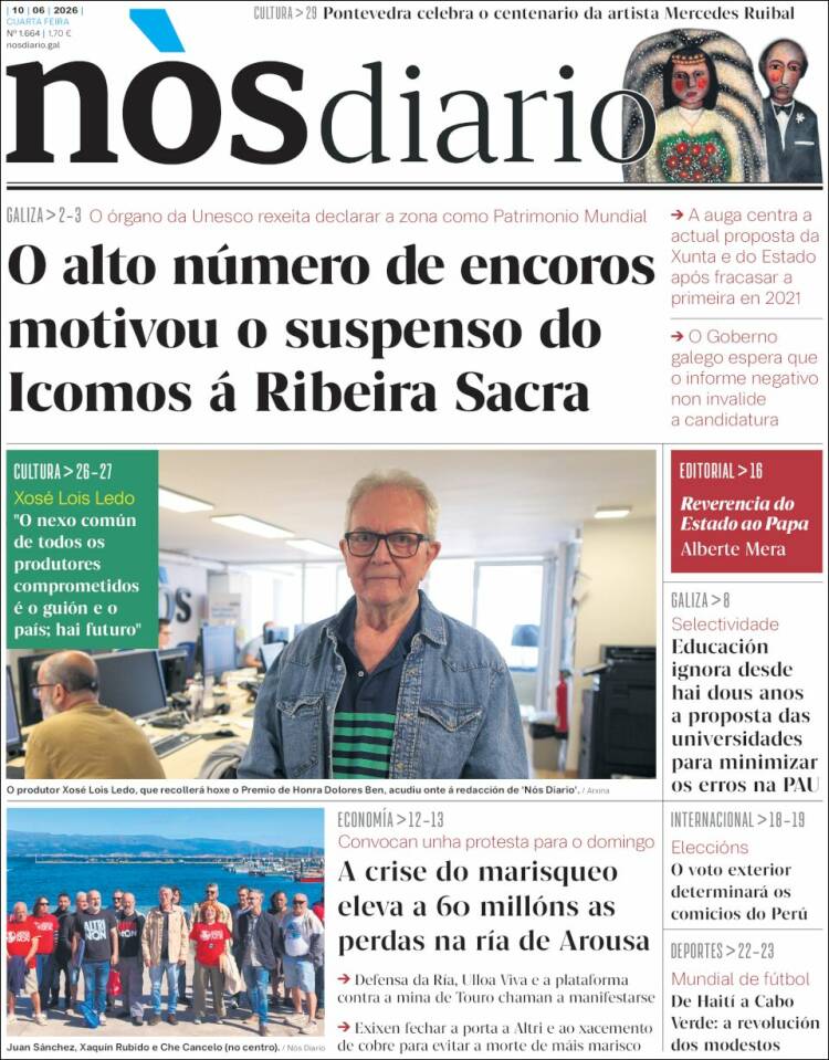 Portada de Nòs Diario (Espa&ntilde;a)