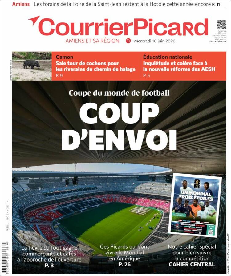 Portada de Courrier Picard (Francia)