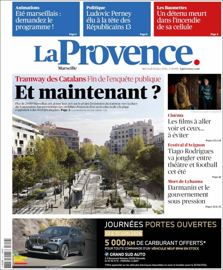 Portada de La Provence (Francia)