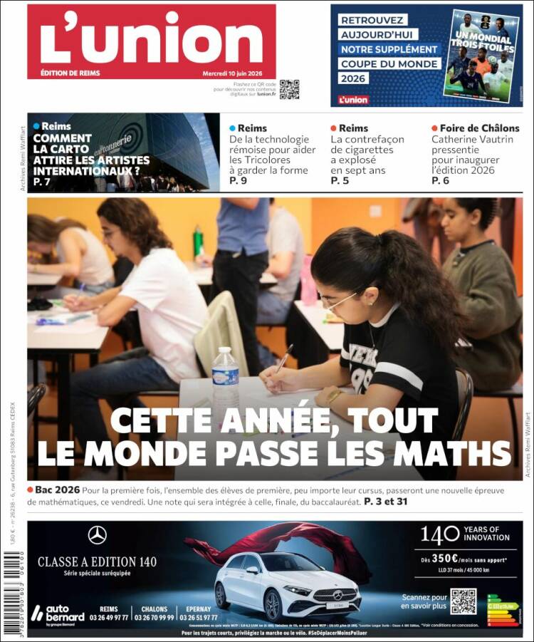 Portada de L'Union (Francia)