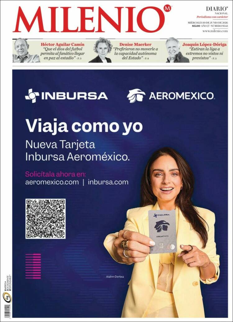 Portada de Milenio (M&eacute;xico)