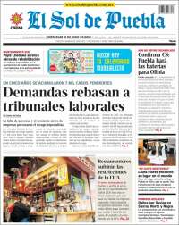 Portada de El Sol de Puebla (M&eacute;xico)