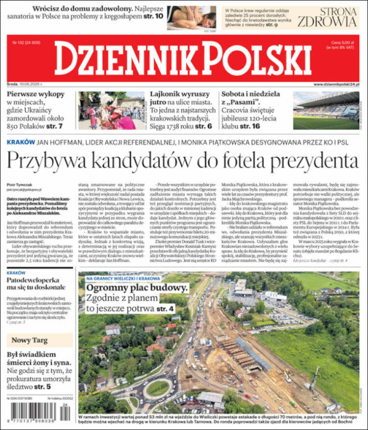 Portada de Dziennik (Polonia)