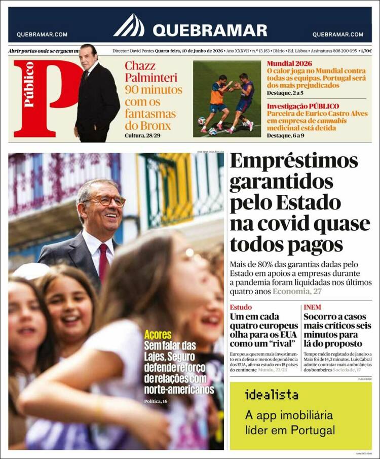 Portada de Público (Portugal)