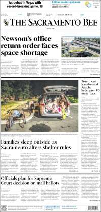Portada de The Sacramento Bee (USA)