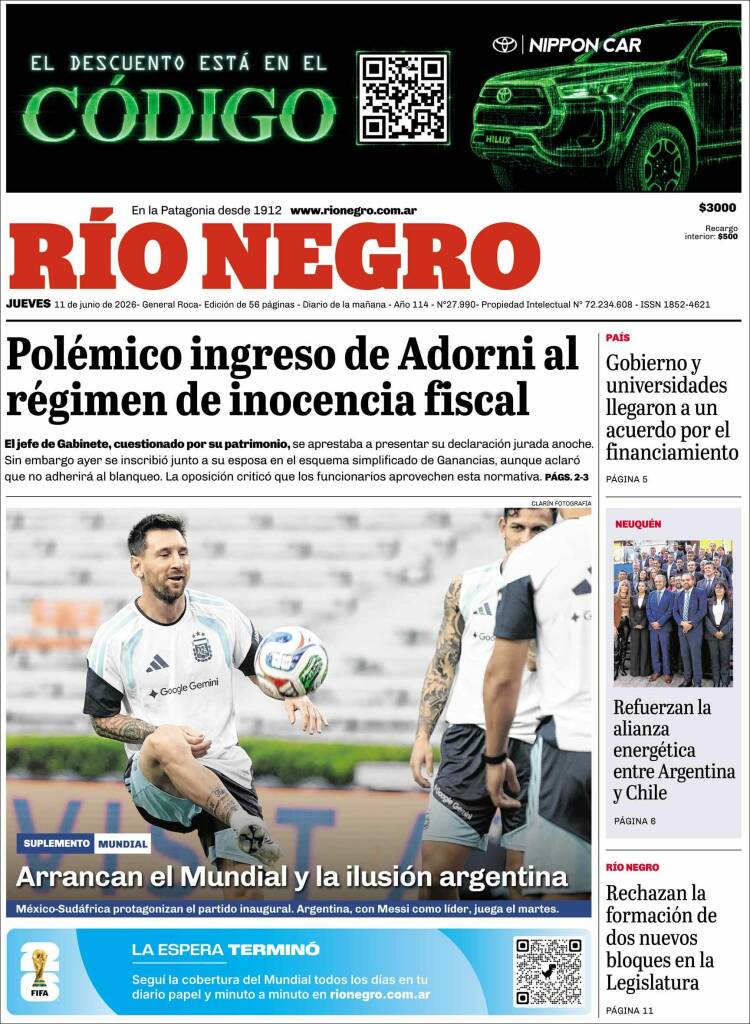 Portada de Rio Negro (Argentina)