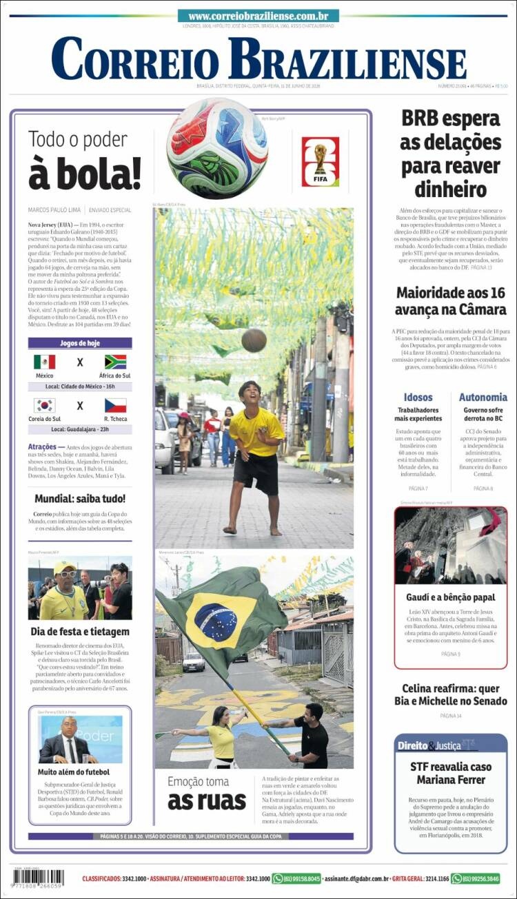 Portada de Correio Braziliense (Brasil)