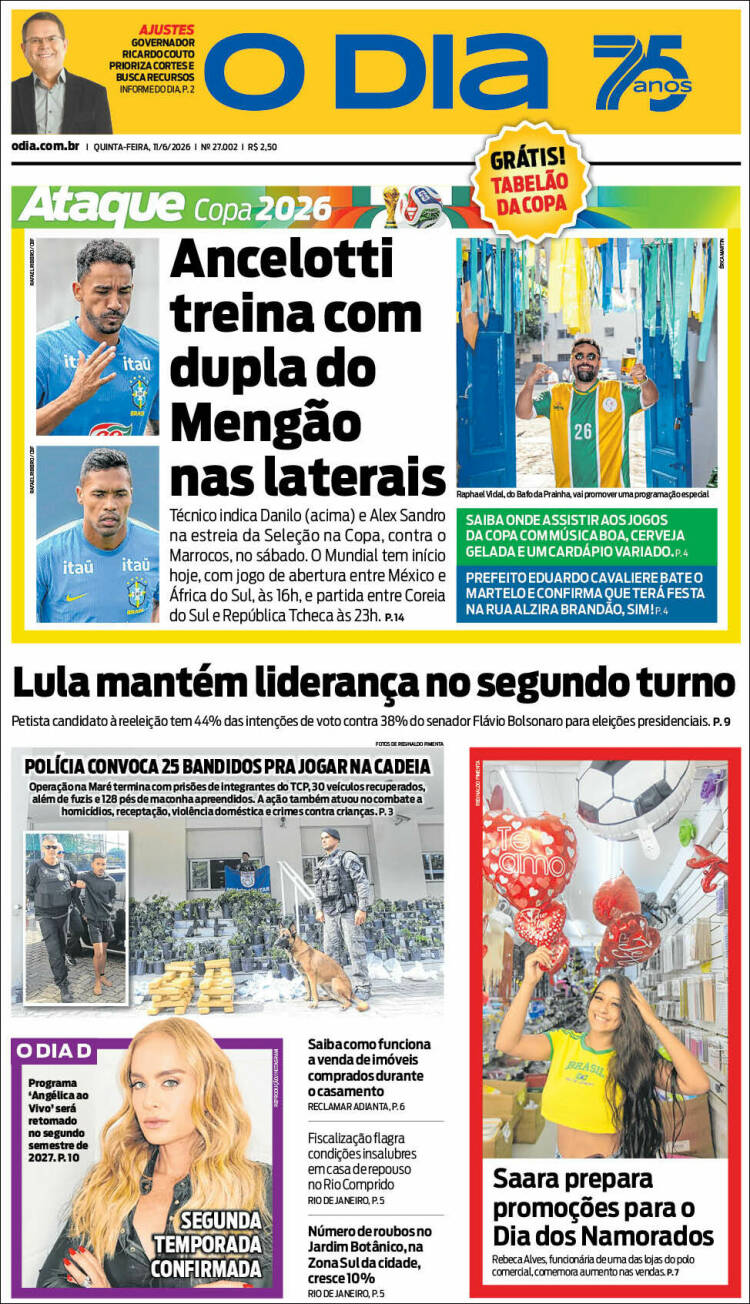 Portada de O Dia (Brasil)