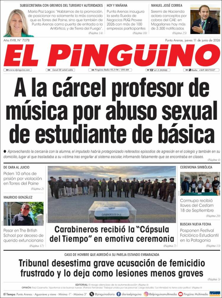 Portada de El Pingüino (Chile)