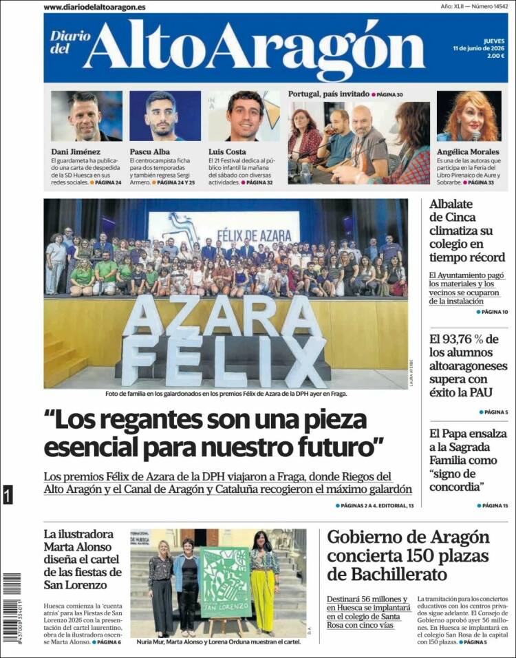 Portada de Diario del AltoAragón (Espa&ntilde;a)
