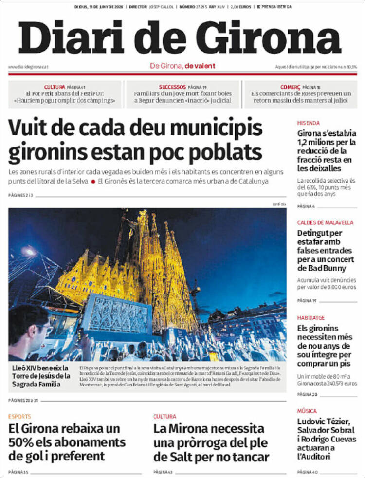 Portada de Diari de Girona (Espa&ntilde;a)
