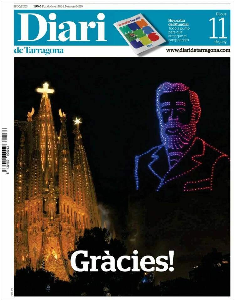 Portada de Diari de Tarragona (Espa&ntilde;a)
