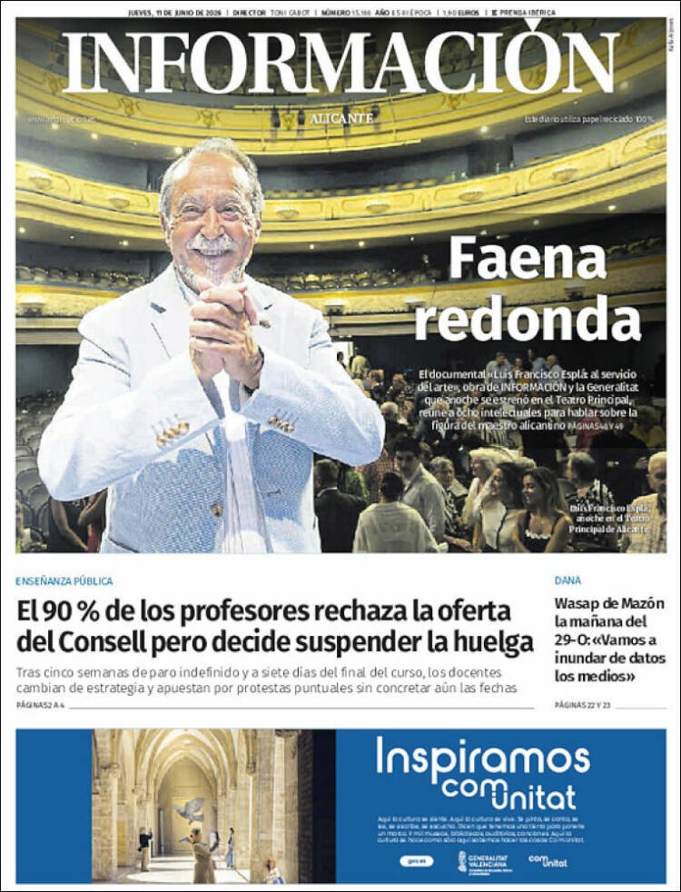 Portada de Diario Información (Espa&ntilde;a)
