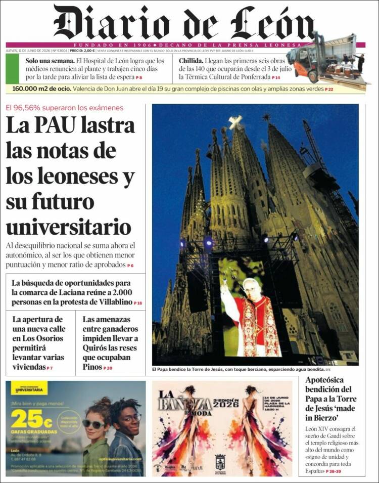 Portada de Diario de León (Espa&ntilde;a)