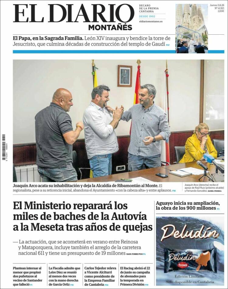 Portada de El Diario Montañés (Espa&ntilde;a)