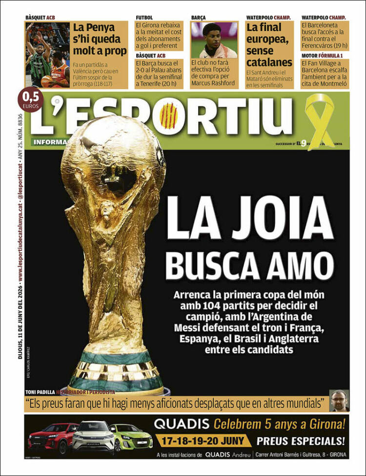 Portada de L'Esportiu (Espa&ntilde;a)