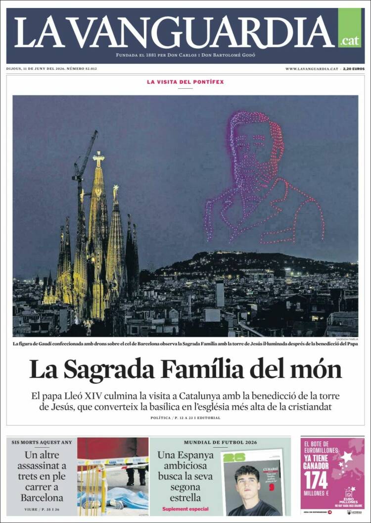 Portada de La Vanguardia (Espa&ntilde;a)