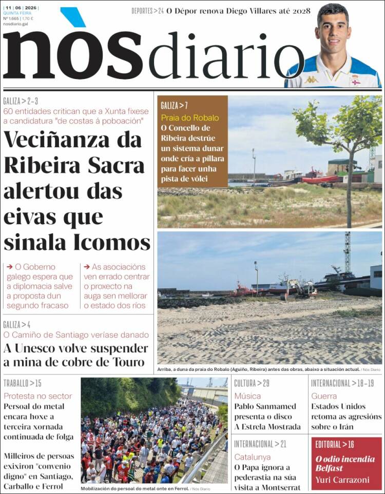 Portada de Nòs Diario (Espa&ntilde;a)
