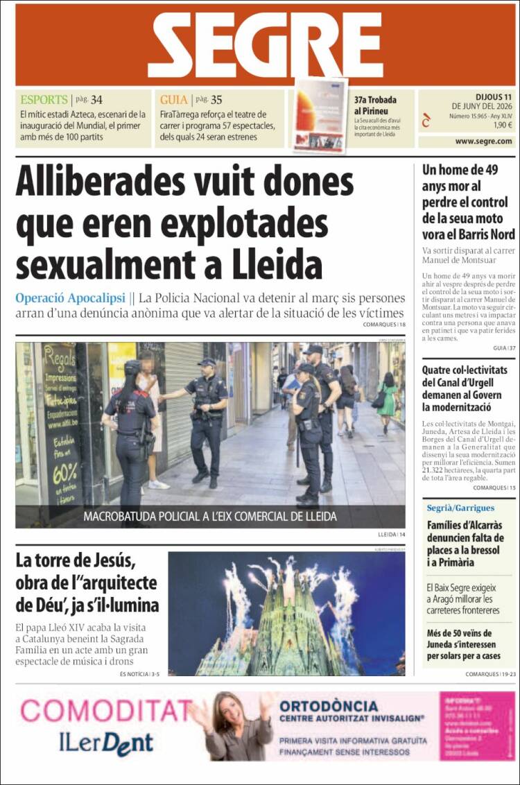 Portada de Segre (Espa&ntilde;a)