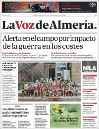 Portada de La Voz de Almería (Espa&ntilde;a)