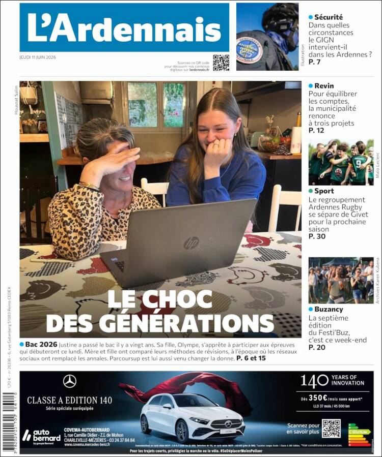 Portada de L'Ardenais (Francia)