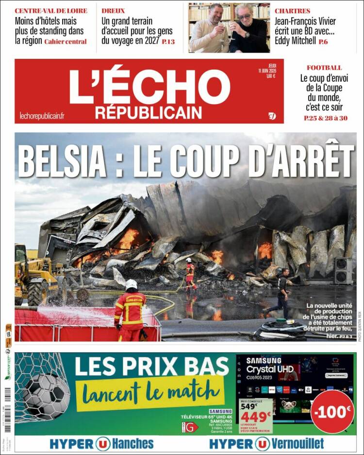 Portada de L'Echo Républicain (Francia)