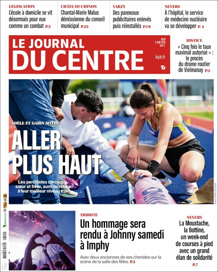Portada de Le Journal du Centre (Francia)