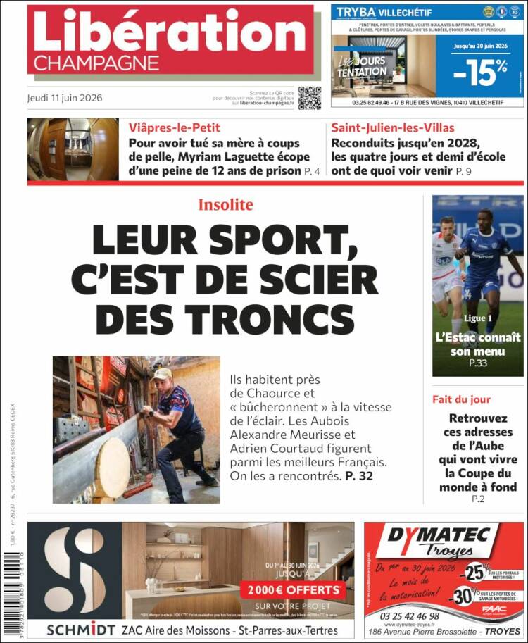Portada de Libération Champagne (Francia)