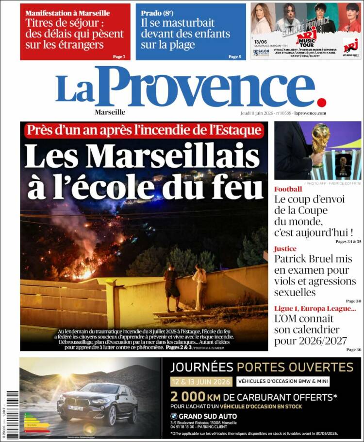 Portada de La Provence (Francia)