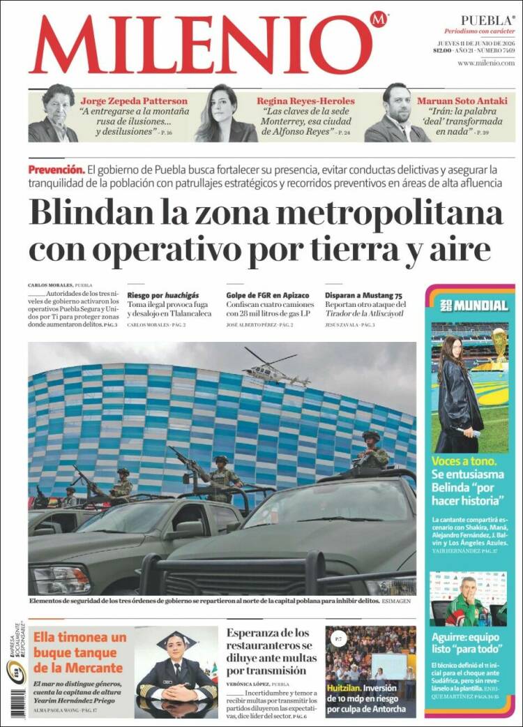 Portada de Milenio de Puebla (M&eacute;xico)