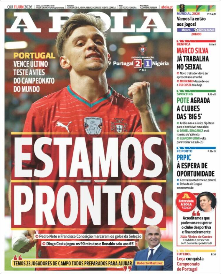 Portada de A Bola (Portugal)