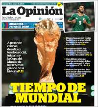 Portada de La Opinión (USA)