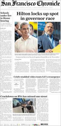 Portada de San Francisco Chronicle (USA)