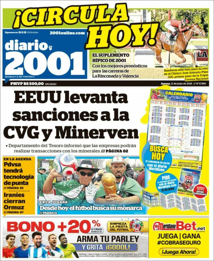 Portada de 2001 - Dosmiluno (Venezuela)