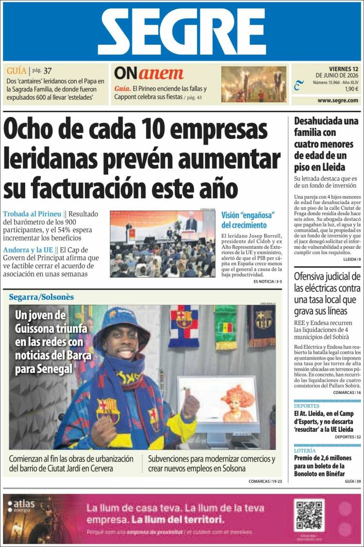 Portada de Segre  (Espa&ntilde;a)