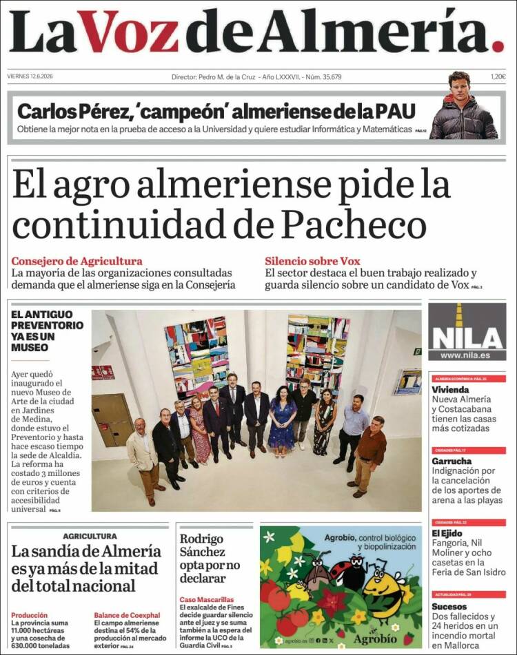 Portada de La Voz de Almería (Espa&ntilde;a)