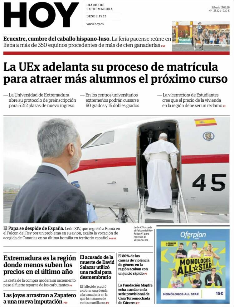 Portada de Hoy - Caceres (Spain)